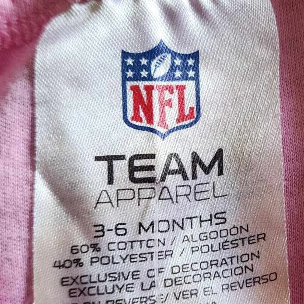 NFL Packers Pink Baby Girl Long Sleeve Onesie. Size 3-6 Months